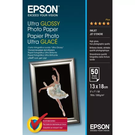 Epson 13X18, 50 LAP, 300G ultra fényes eredeti fotópapír