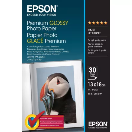 Epson 10X18, 30 LAP, 255G prémium fényes eredeti fotópapír