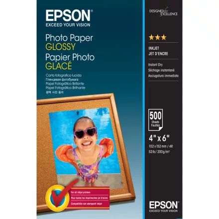 Epson 10X15, 500 LAP, 200G fényes eredeti fotópapír