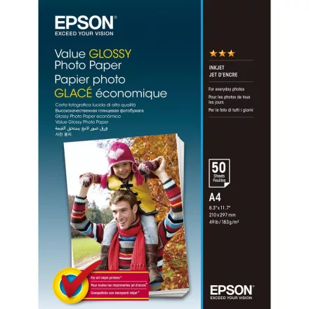 Epson A4, 50 LAP, 183G fényes eredeti fotópapír
