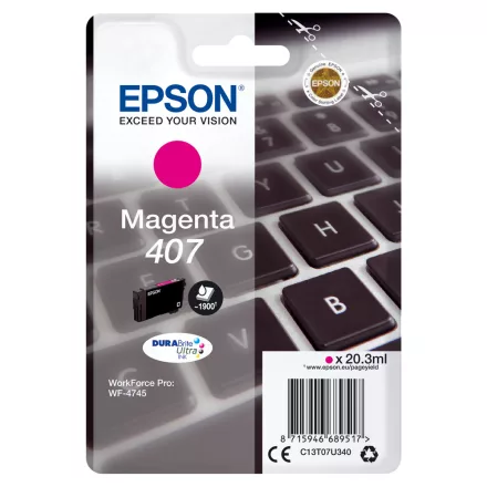 Epson 407 T07U3 magenta eredeti tintapatron