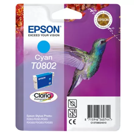 Epson T0802 cyan eredeti tintapatron