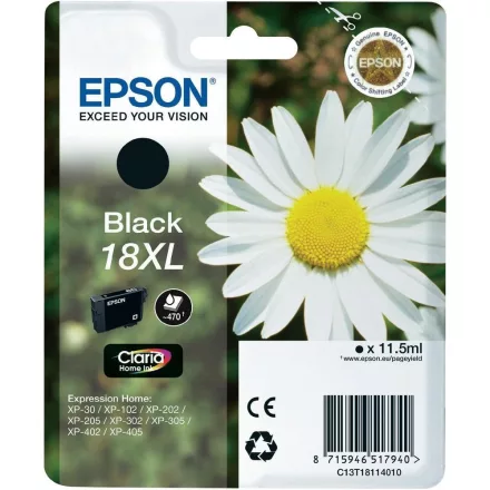 Epson 18XL T1811 fekete eredeti tintapatron