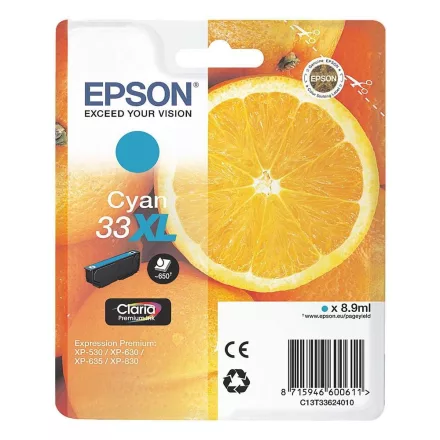 Epson 33XL T3362 cyan eredeti tintapatron