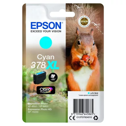 Epson 378XL T3792 cyan eredeti tintapatron
