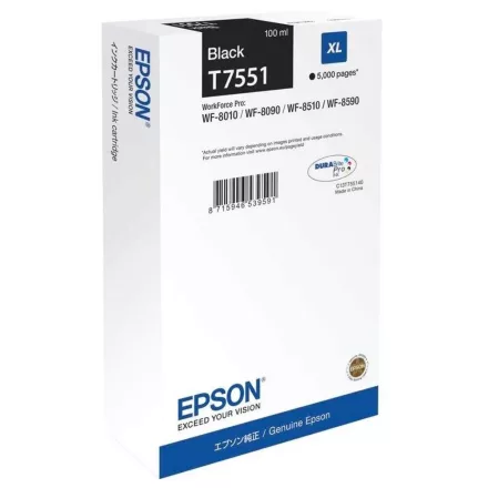 Epson T7551 fekete eredeti tintapatron
