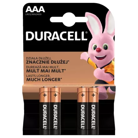 Duracell Basic AAA alkáli elem 4 db