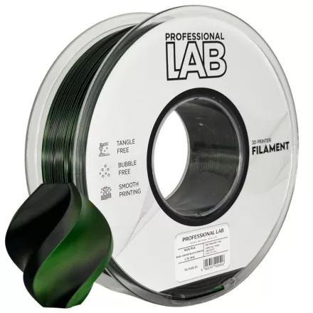 Professional Lab Silk PLA kétszínű fekete zöld 1.75mm 1kg filament