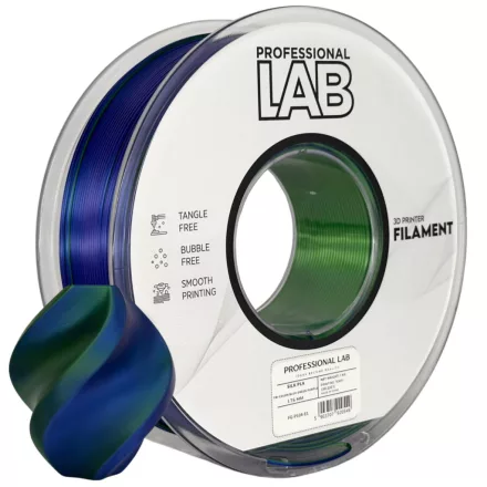 Professional Lab Silk PLA háromszínű kék zöld lila 1.75mm 1kg filament