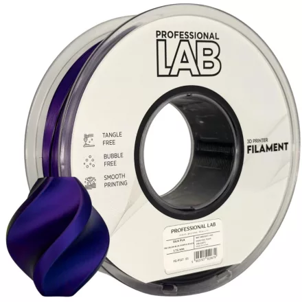 Professional Lab Silk PLA háromszínű kék lila fekete 1.75mm 1kg filament