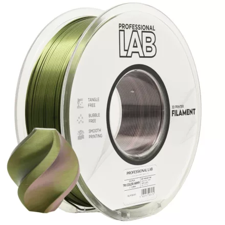 Professional Lab Silk PLA háromszínű katonai 1.75mm 1kg filament