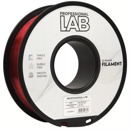 Professional Lab PETG átlátszó piros 1.75mm 1kg filament