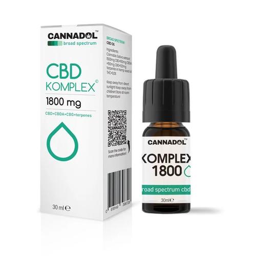 CANNADOL 1800mg CBD + CBG olaj  széles spektrum 30ml