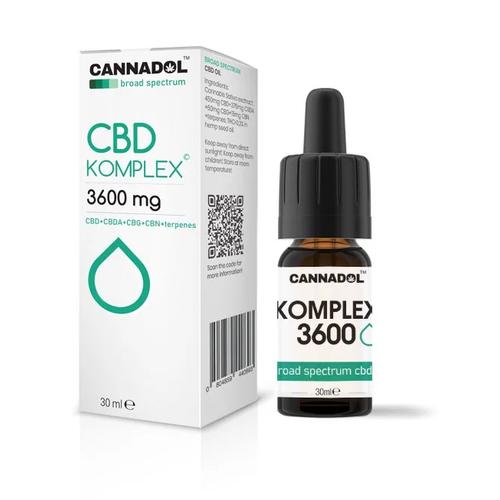 CANNADOL 3600mg CBD + CBG  széles spektrum 30ml