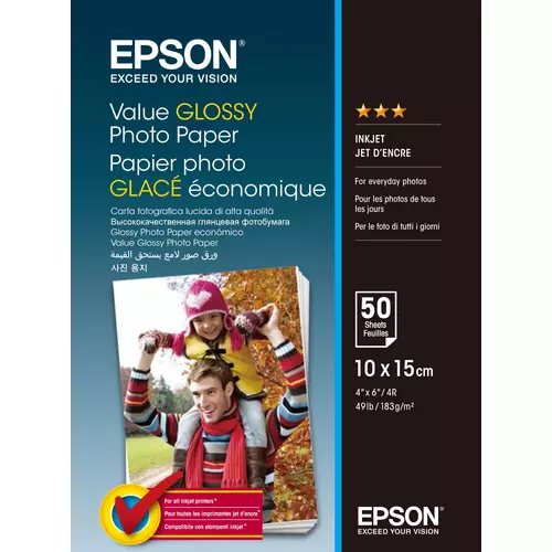 Epson 10X15, 50 LAP, 183G fényes eredeti fotópapír