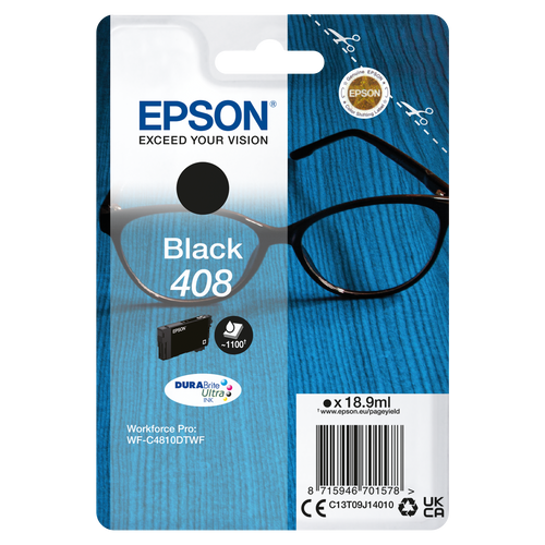 Epson 408 T09J1 fekete eredeti tintapatron