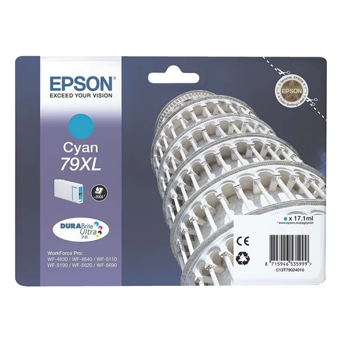 Epson 79XL T7902 cyan eredeti tintapatron