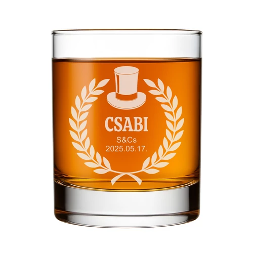 Whiskys pohár gravírozás egyedi szöveggel
